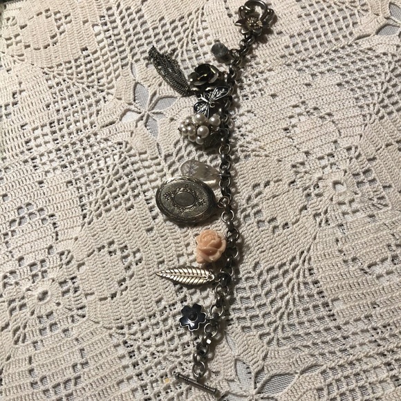 Vintage Gold Tone Repurposed Charm Bracelet - Picture 6 of 6